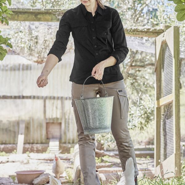  Womens Lightweight Tradie Long Sleeve Shirt Thumbnail